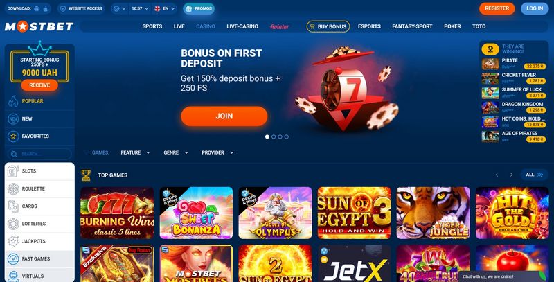 Сайт и приложение Mostbet